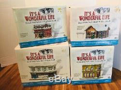 Its a Wonderful Life 4 of 4 series 1 Illuminated Village. Working, w boxes Enesco