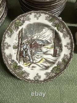 Johnson Brothers The Friendly Village School House, Cover Bridge, 45 PC Set