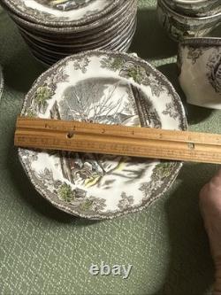 Johnson Brothers The Friendly Village School House, Cover Bridge, 45 PC Set