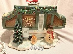 Jwm Village Collection Roadside Christmas Village Tent Camper Ceramic Lighted