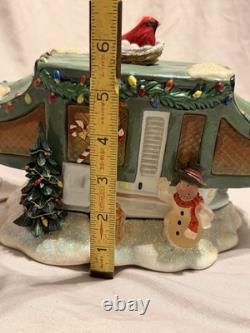 Jwm Village Collection Roadside Christmas Village Tent Camper Ceramic Lighted