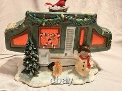 Jwm Village Collection Roadside Christmas Village Tent Camper Ceramic Lighted