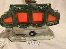 Jwm Village Collection Roadside Christmas Village Tent Camper Ceramic Lighted
