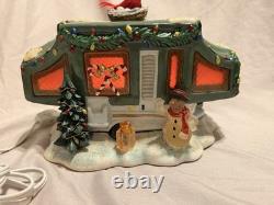 Jwm Village Collection Roadside Christmas Village Tent Camper Ceramic Lighted