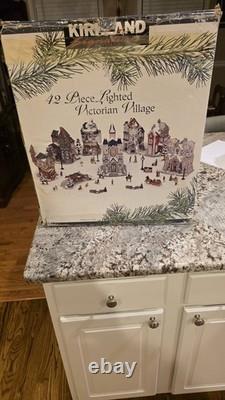 Kirkland 42 Piece Victorian Christmas Village Lighted Set Complete