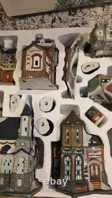 Kirkland 42 Piece Victorian Christmas Village Lighted Set Complete