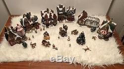 Kirkland Signature 32 Pc Porcelain Lighted Christmas Santa Village Lemax Size