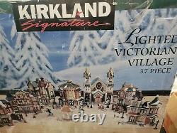 Kirkland Signature 40 piece Christmas Lighted Victorian Village Vintage 59979
