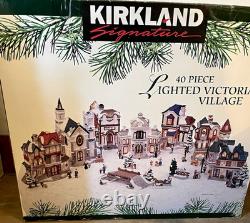 Kirkland Signature 40pc Porcelain Lighted Victorian Village Set, Christmas