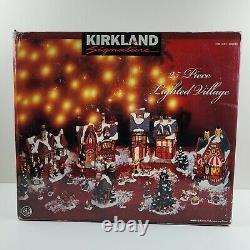Kirkland Signature Christmas Set 25 Piece Handpainted Porcelain Lighted Village