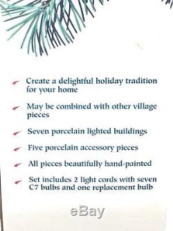 Kirkland Signature Lighted Christmas Victorian Village Winter 40 Piece Set New