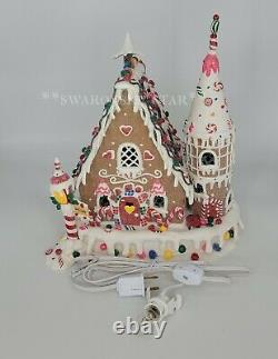 Kurt Adler 12.5 Gingerbread Inn Clay-dough House D2414 Light Up With C7 Bulb