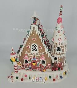 Kurt Adler 12.5 Gingerbread Inn Clay-dough House D2414 Light Up With C7 Bulb