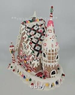 Kurt Adler 12.5 Gingerbread Inn Clay-dough House D2414 Light Up With C7 Bulb