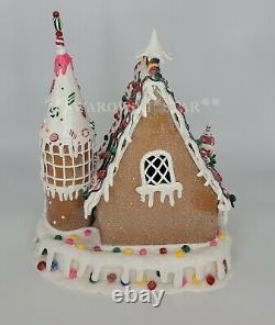 Kurt Adler 12.5 Gingerbread Inn Clay-dough House D2414 Light Up With C7 Bulb