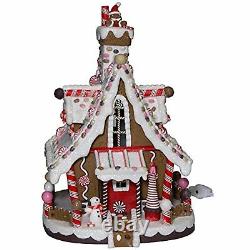 Kurt Adler 12-Inch Lighted Village Christmas Gingerbread House Ships Globally