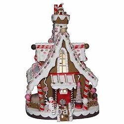 Kurt Adler 12-Inch Lighted Village Christmas Gingerbread House Ships Globally