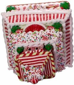 Kurt Adler 16.5 Gingerbread Junction House Clay-dough Santa Gbj0009 Led Lighted