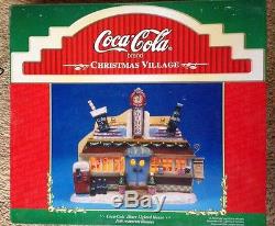 Kurt Adler Coca Cola Christmas Village and Snowtown Diner Lampost & More RARE