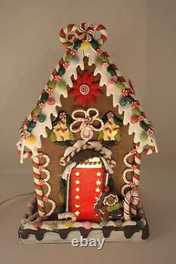 Kurt Adler Electric Large Gingerbread House Christmas Decoration Lighted House