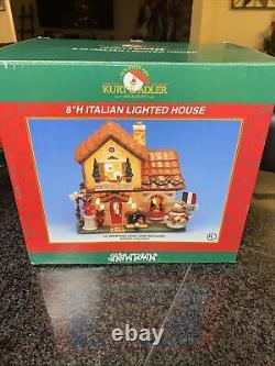 Kurt Adler Snowtown Italian Lighted House