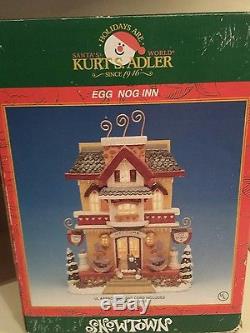 Kurt S. Adler Egg Nog Inn Santa's World Snowtown In Box