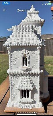 LARGE GIANT XL White Gingerbread House CHRISTMAS Holiday Victorian Mansion