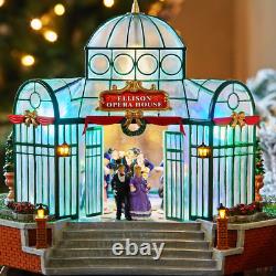 LED Christmas Village Opera House Lighted, Animated & Plays Music 11H x10W