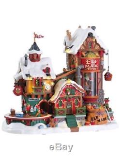 LEMAX CHRISTMAS TOWN House/Village Sight and Sound ELF MADE TOY FACTORY New