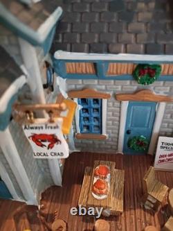 LEMAX Carole Towne Collection Lamprey's Crab Shack Retired 2009 Rare Light Up