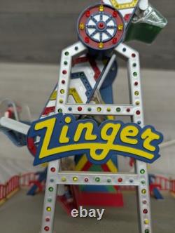 LEMAX Carole Towne ZINGER Animated Holiday Village Carnival No Box Rare. READ