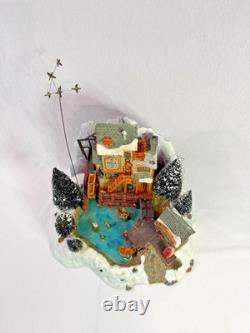 LEMAX Christmas Table Village Oak Creek Grist Mill Lighted & Animated Works