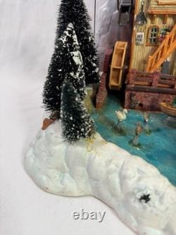 LEMAX Christmas Table Village Oak Creek Grist Mill Lighted & Animated Works