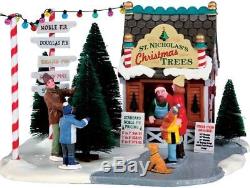 LEMAX Christmas Village Collection Lighted Houses and Figurines 35 pc Bundle