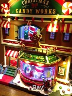 LEMAX NEW 2016 CHRISTMAS VILLAGE CANDY WORKS FACTORY Animated Candy Store