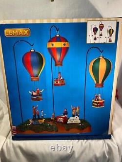 LEMAX Sky High City Park Hot Air Balloons 3 Balloons Rotating Tested & Working
