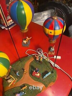 LEMAX Sky High City Park Hot Air Balloons 3 Balloons Rotating Tested & Working
