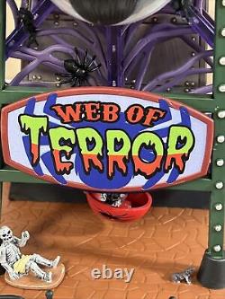 LEMAX Spooky Town Halloween Carnival Ride WEB OF TERROR FERRIS WHEEL Video