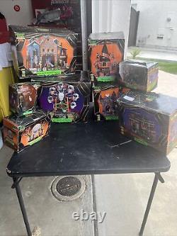LEMAX Spooky Town Lot of 8 Some Have Small Damage Or Chips, Needs Gluing- Read