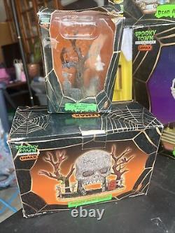 LEMAX Spooky Town Lot of 8 Some Have Small Damage Or Chips, Needs Gluing- Read