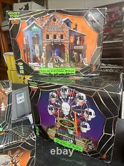 LEMAX Spooky Town Lot of 8 Some Have Small Damage Or Chips, Needs Gluing- Read