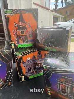 LEMAX Spooky Town Lot of 8 Some Have Small Damage Or Chips, Needs Gluing- Read