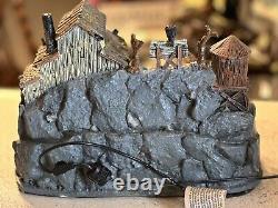 LEMAX Spooky Town W. E. Slabbum Tombstone Quarry Animated Sound WORKS With Box