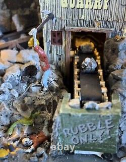 LEMAX Spooky Town W. E. Slabbum Tombstone Quarry Animated Sound WORKS With Box