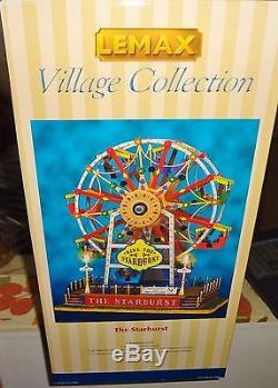 LEMAX VILLAGE COLLECTION FERRIS WHEEL THE STARBURST WithADAPTER # 64489 NIB