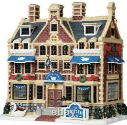 LEMAX WHITE SWAN INN Holiday Village Building -Multi Lighted-Retired