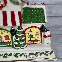 LENOX Hosting The Holidays Bakeshop Lights & Musical Centerpiece Village #886345