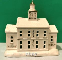 LENOX MISTLETOE PARK Village Clock TOWN HALL Lit series Lighted - NEW in BOX