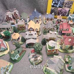 LOT OF 27 Liberty Falls Collection Houses/Accessories & 42 Pewter Figures +Book