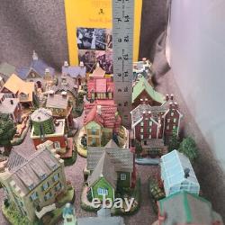 LOT OF 27 Liberty Falls Collection Houses/Accessories & 42 Pewter Figures +Book